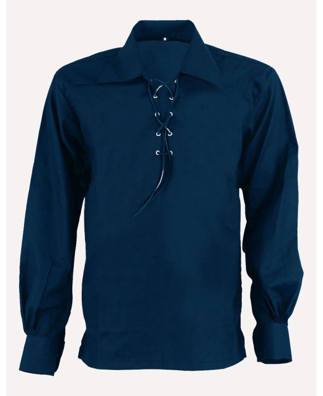 Scottish Navy Blue Ghillie Shirt