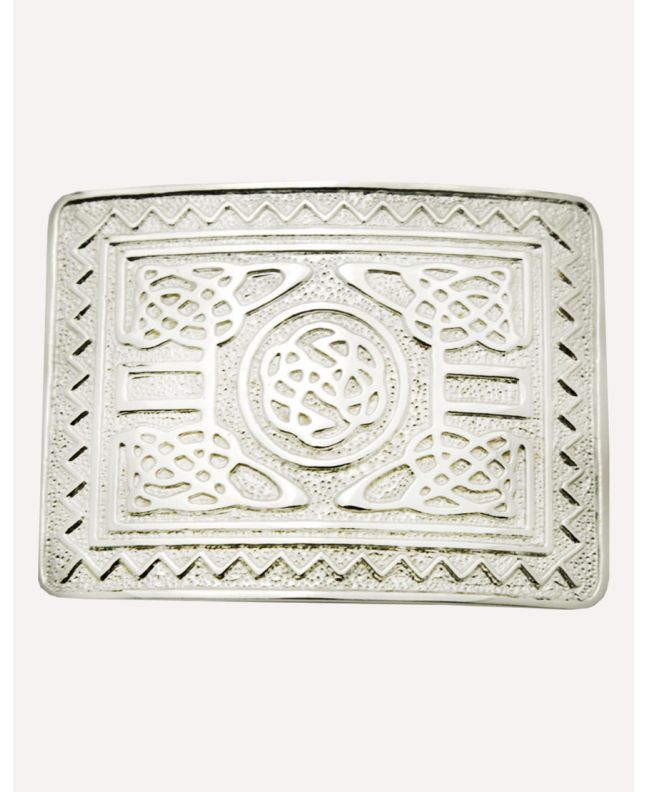 Traditional Silver Chrome Belt Buckle